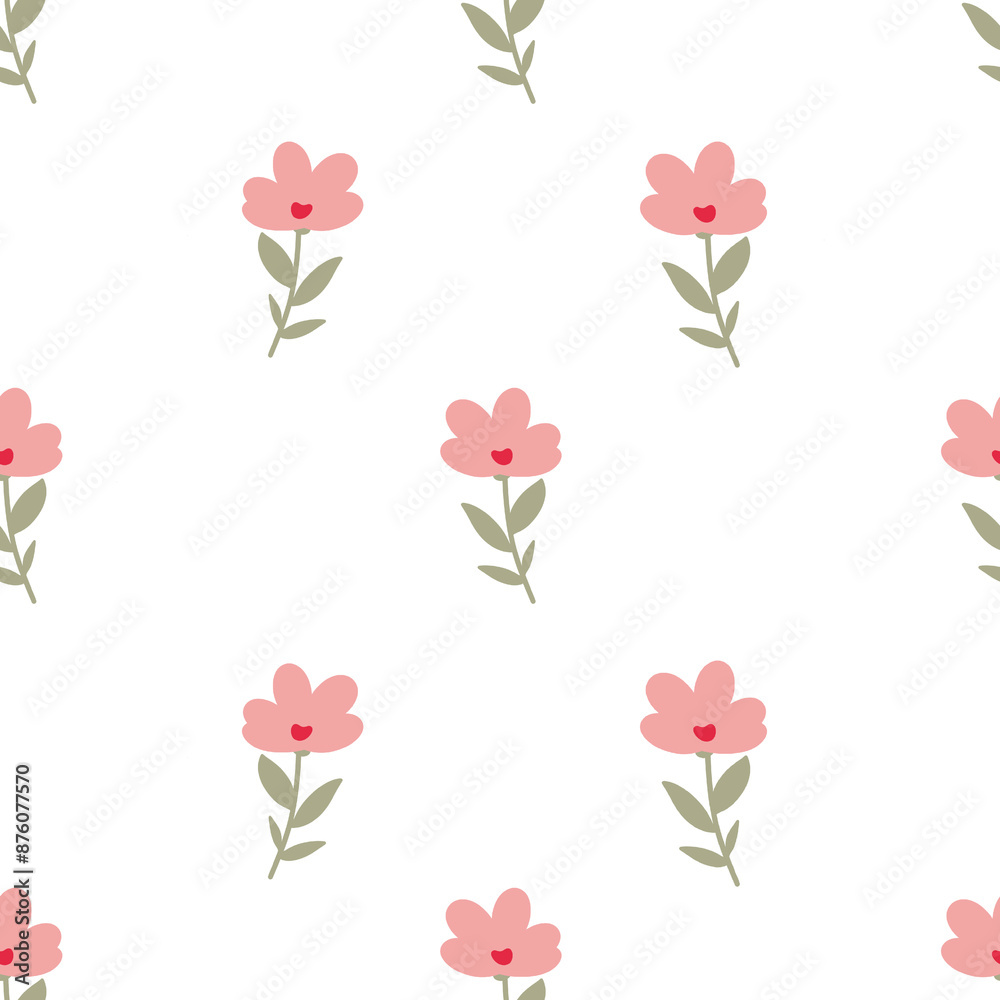 seamless pattern with pink flowers seamless pattern with pink flowers
