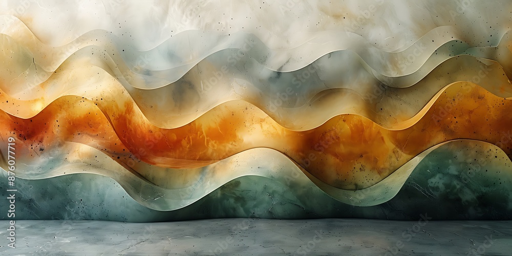 Abstract background with wavy concrete wall Abstract background with wavy concrete wall