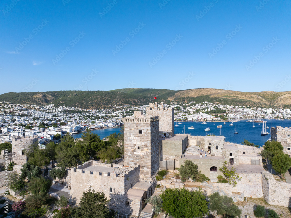 Bodrum City and Coast in the Summer Season Drone Photo, Bodrum Mugla, Turkiye (Turkey) Bodrum City and Coast in the Summer Season Drone Photo, Bodrum Mugla, Turkiye (Turkey)