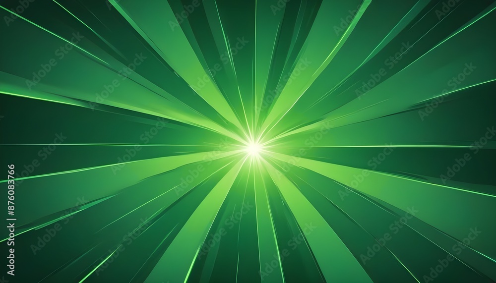 Obraz premium Abstract green star focused background