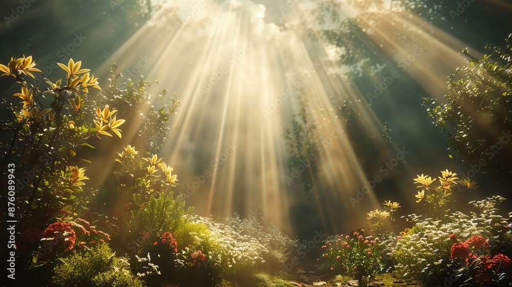 Create a realistic depiction of a divine miracle with significant copy space Create a realistic depiction of a divine miracle with significant copy space