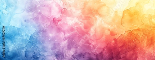 Create a watercolor illustration of a mystical aura with ample copy space