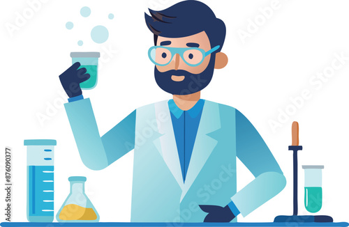 Scientist conducting an experiment in a lab