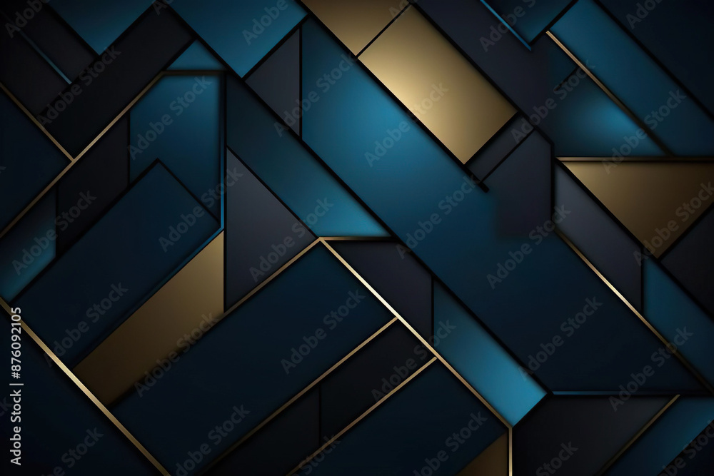 abstract geometric mosaik pattern background, gold and dark emerald, elegant background abstract geometric mosaik pattern background, gold and dark emerald, elegant background