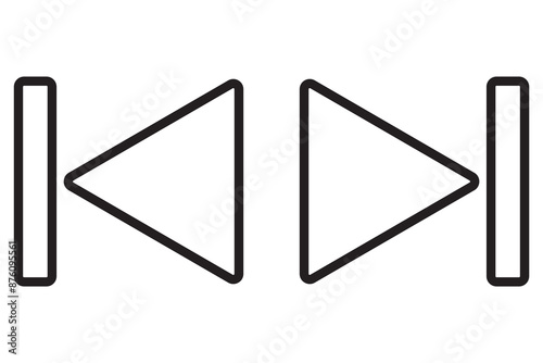 Video player icons, Play, pause , next, previous icon, vector. Arrows icon, vector, silhouette collection.  Mega set of arrow vector. Modern simple arrows. Vector illustration