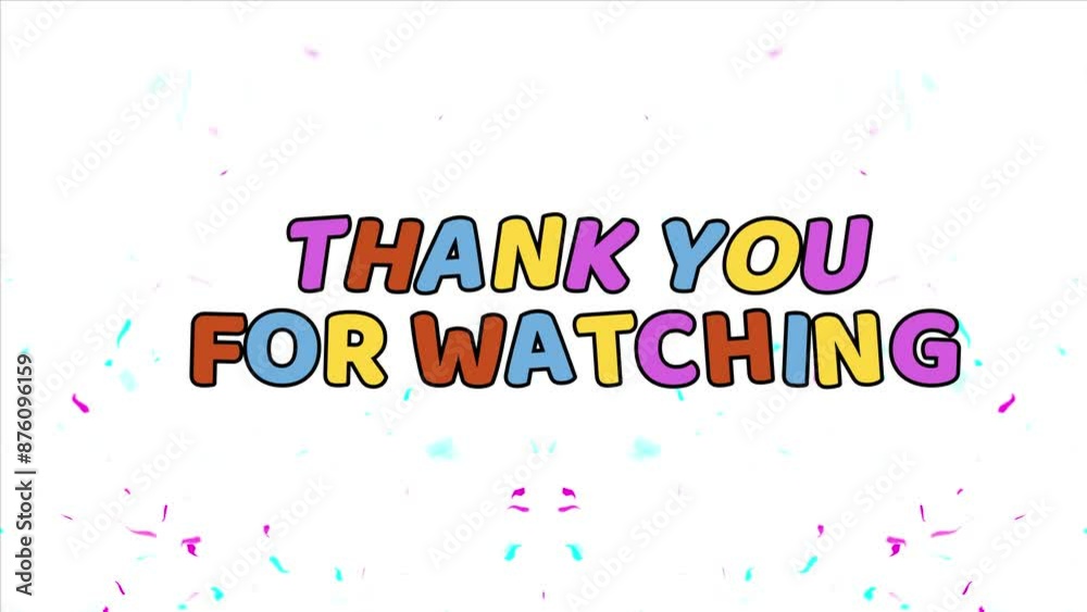 Thank You for Watching Animated Text in Multi Color Thank You for Watching Animated Text in Multi Color