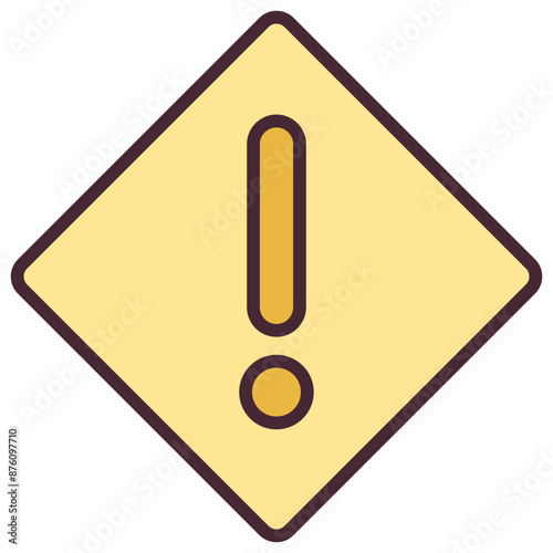 Attention Outline Color Icon