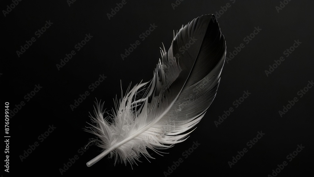 Obraz premium Black and White Feather