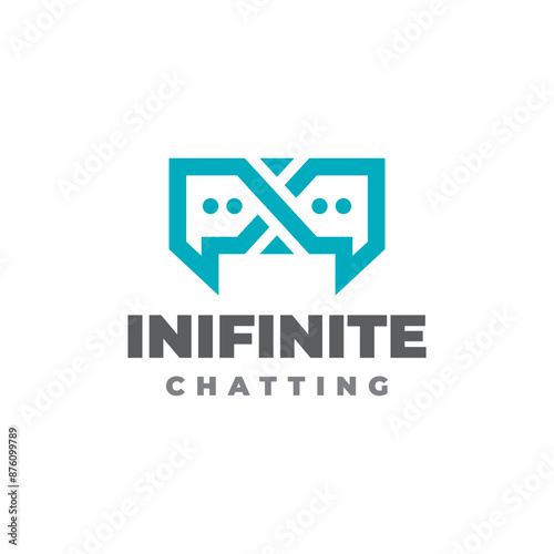 infinite chat logo vector