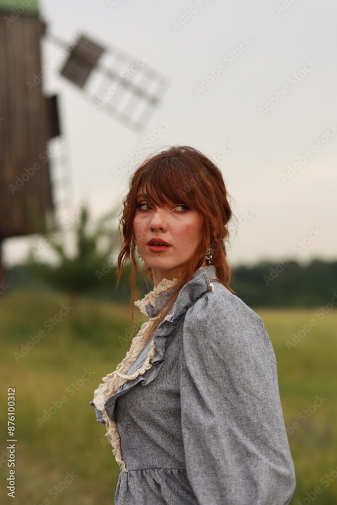Portrait of beautiful woman in a countryside Portrait of beautiful woman in a countryside