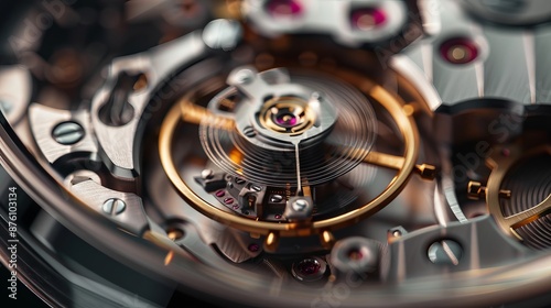 Wallpaper Mural Intricate close-up of a watch's inner gears and mechanisms Torontodigital.ca