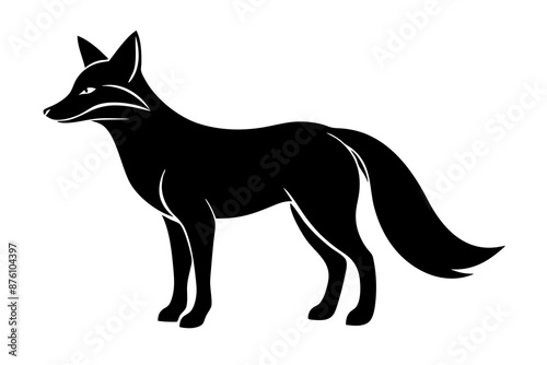 Elegant Fox Vector Silhouette Illustration Design - Perfect for Creative Projects.