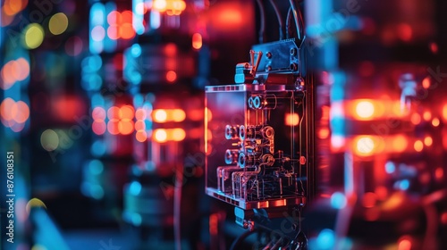 Quantum computer in a laboratory setting, potential of quantum computing to solve complex problems at unprecedented speeds is a groundbreaking technological advancement © Anna