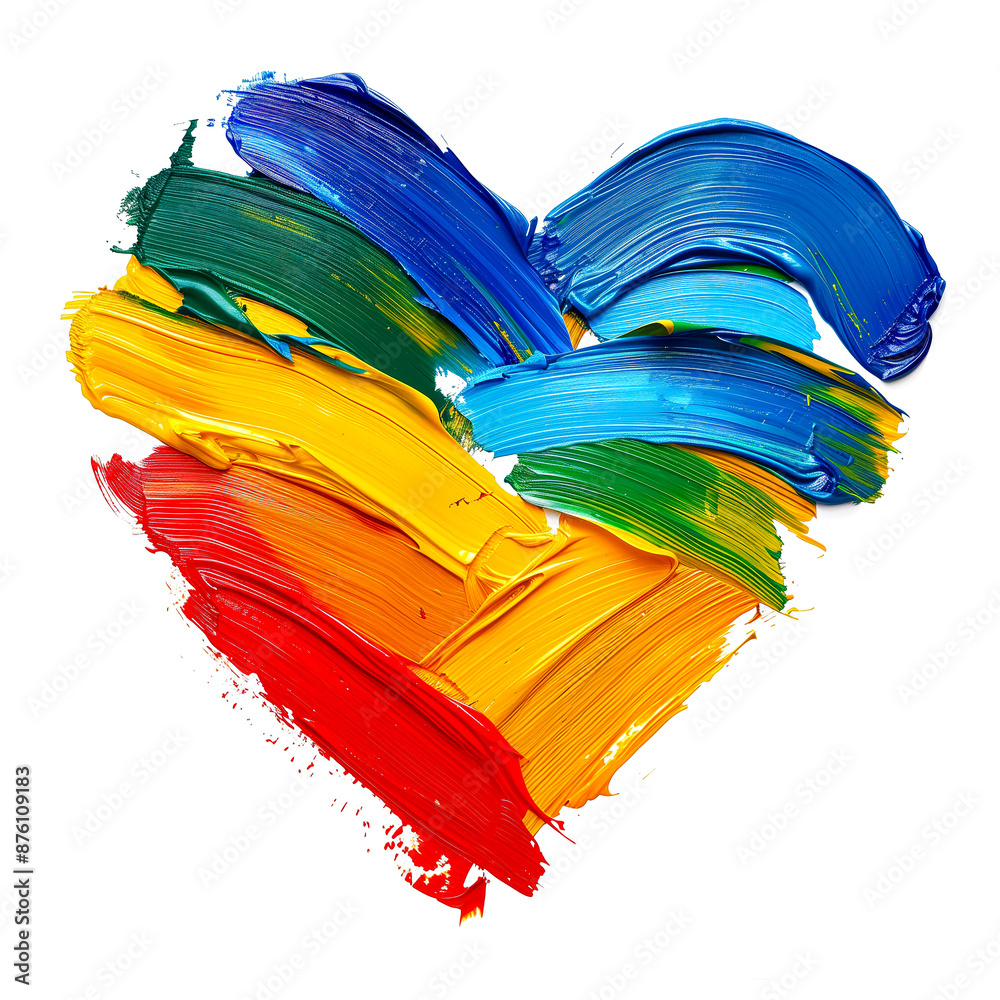 Fototapeta premium Lgpt pride background of rainbow colors. heart