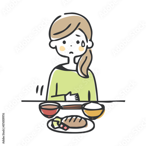 食欲不振な女性