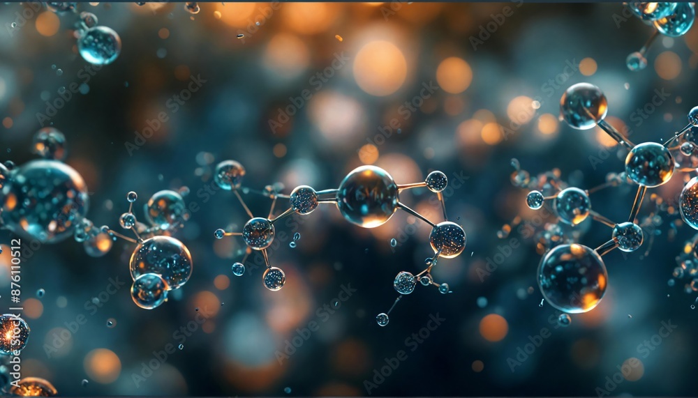 Obraz premium Abstract illustration of molecular structure