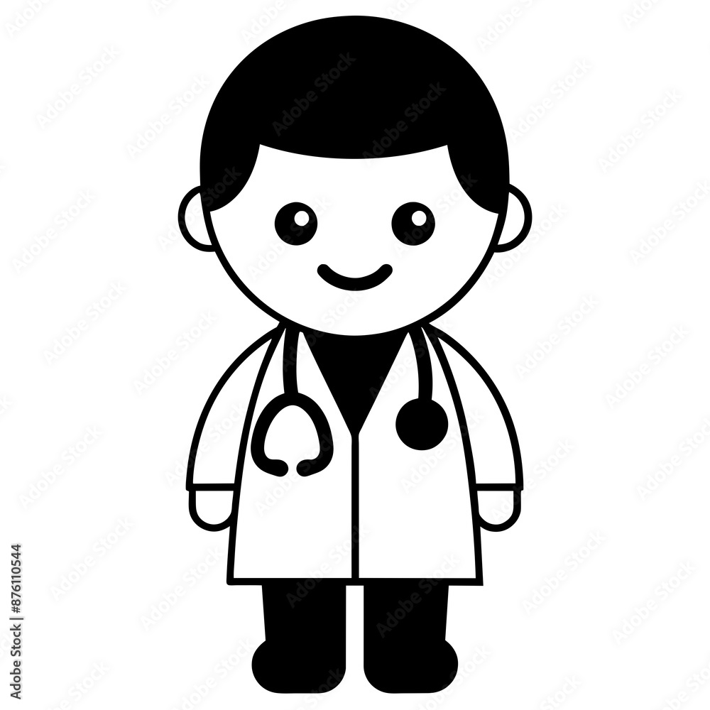 Little doctor cartoon vector art illustration Little doctor cartoon vector art illustration