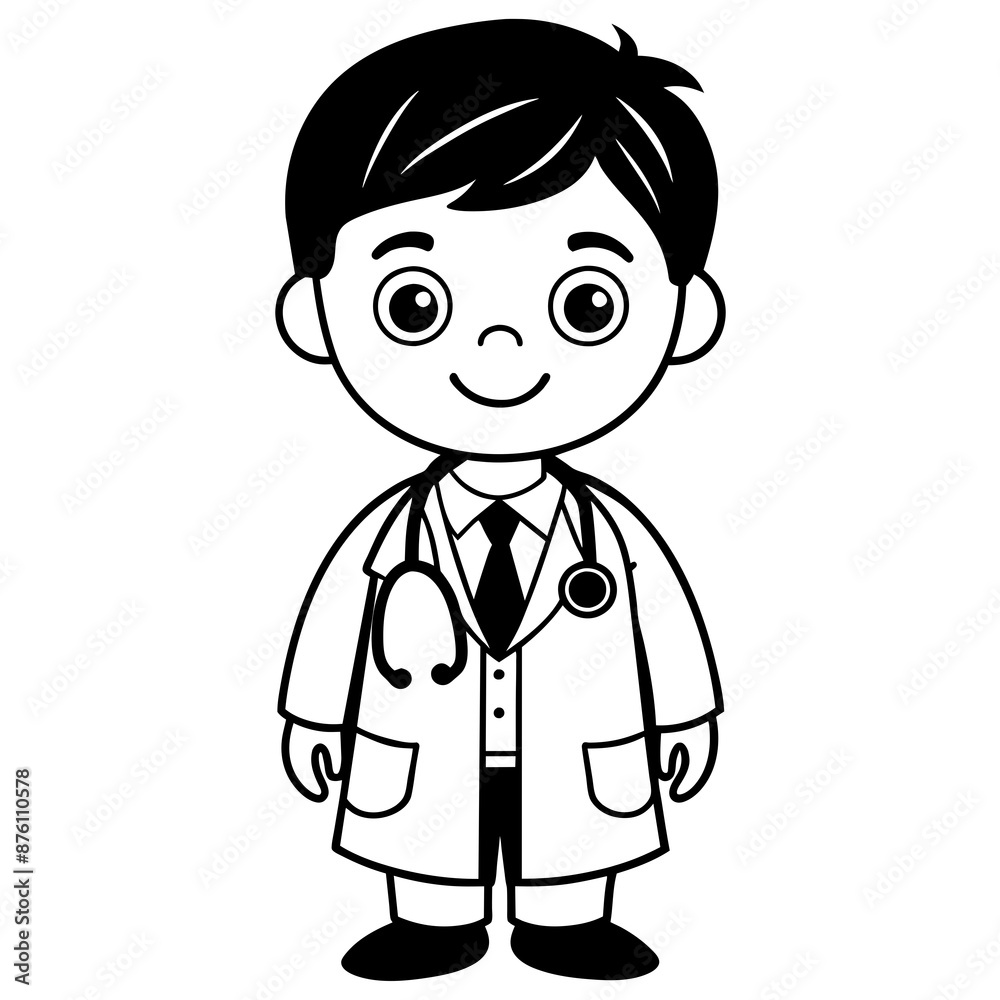 Little doctor cartoon vector art illustration Little doctor cartoon vector art illustration