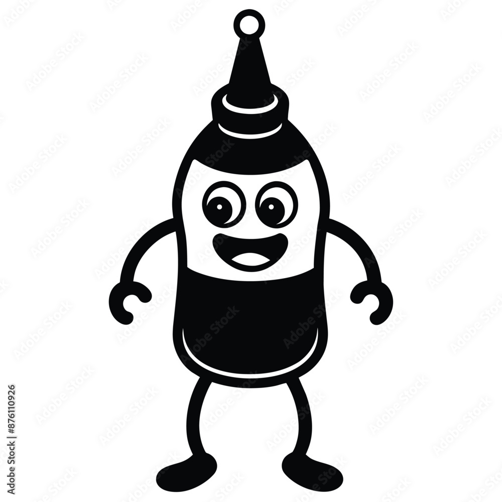 Baby funny bottle vector art illustration Baby funny bottle vector art illustration