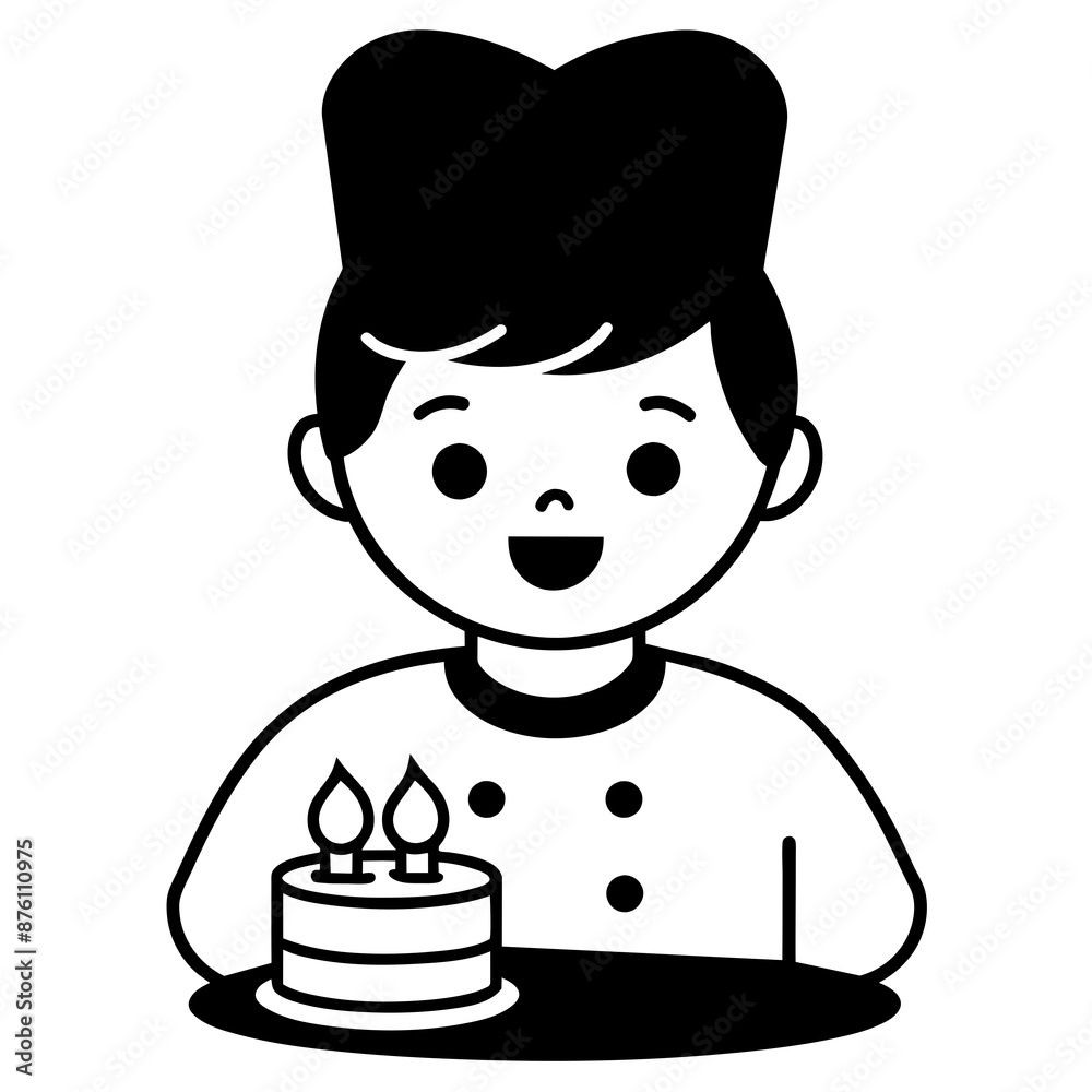 Cartoon realistic birthday cake vector art illustration Cartoon realistic birthday cake vector art illustration