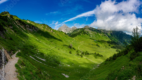 reutte, tyrol, mountains, alps, green, lake, landscape, nature, mountain view, alpine, clouds