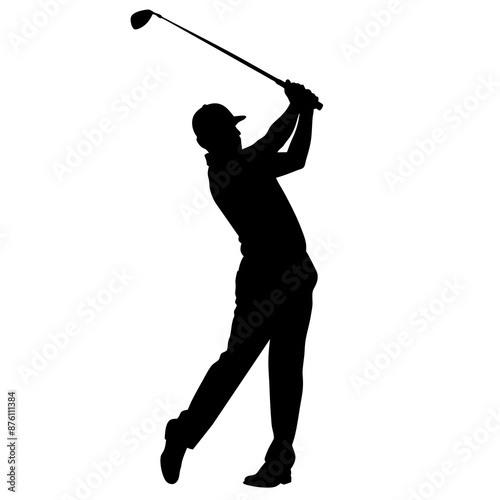 Golfer vector art illustration