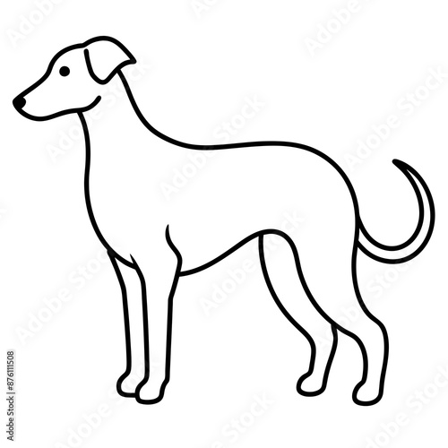 A dog vector art illustration