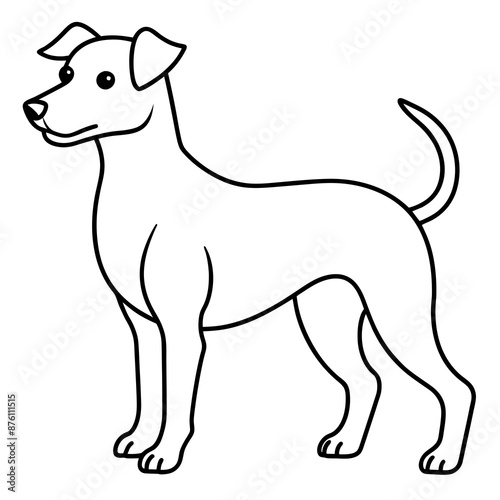 A dog vector art illustration