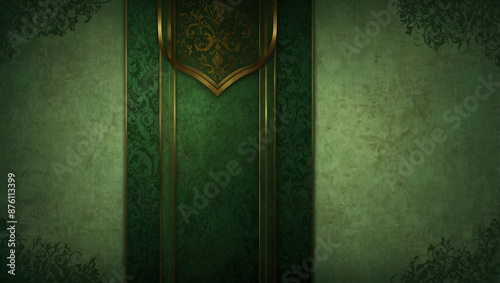Green background with pattern and border