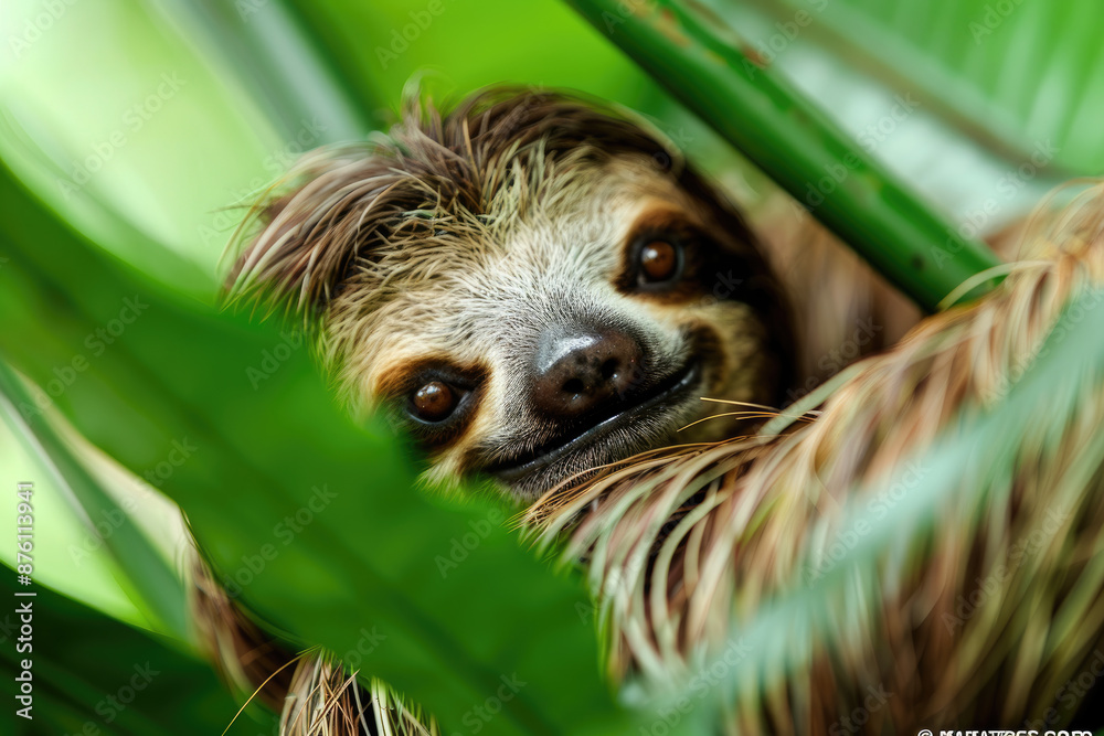 A sloth is an arboreal mammal native to Central and South America. It is known for its slow metabolism and its habit of hanging upside down from trees.