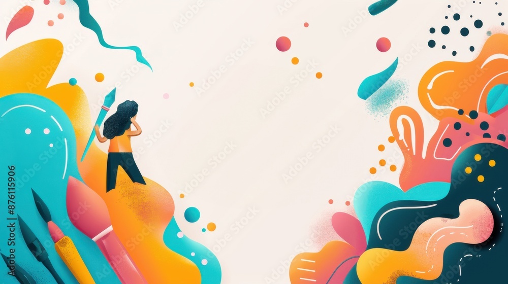 A 'Back to School' poster with a focus on creativity and art