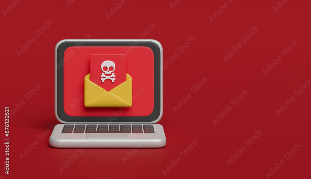 Cyber criminal Hacker attack stealing phishing personal user data notification security warning alert detected sign caution error attention exclamation mark virus malware scam anonymous. 3d rendering. Cyber criminal Hacker attack stealing phishing personal user data notification security warning alert detected sign caution error attention exclamation mark virus malware scam anonymous. 3d rendering.