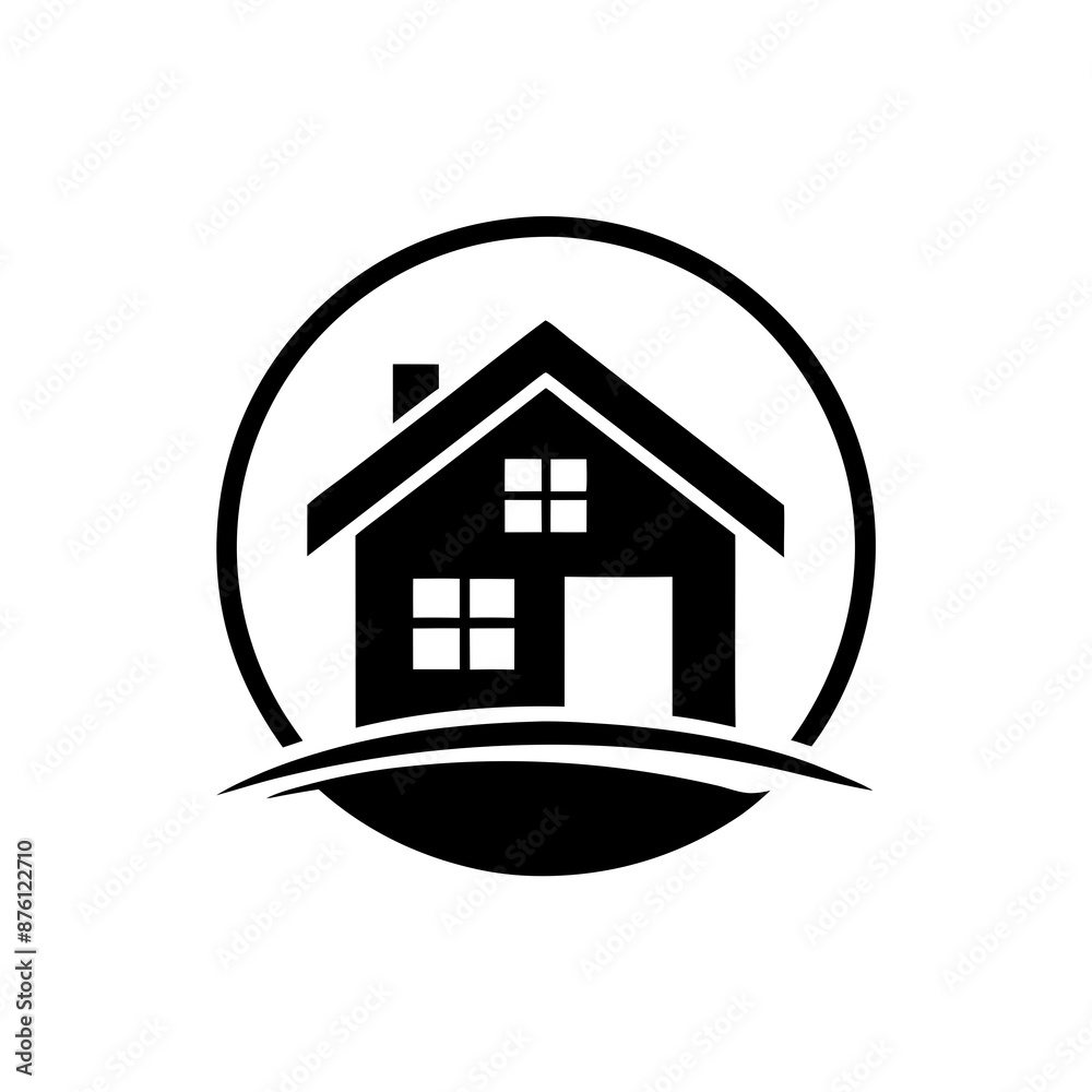 House logo vector art illustration.
House logo vector art illustration.