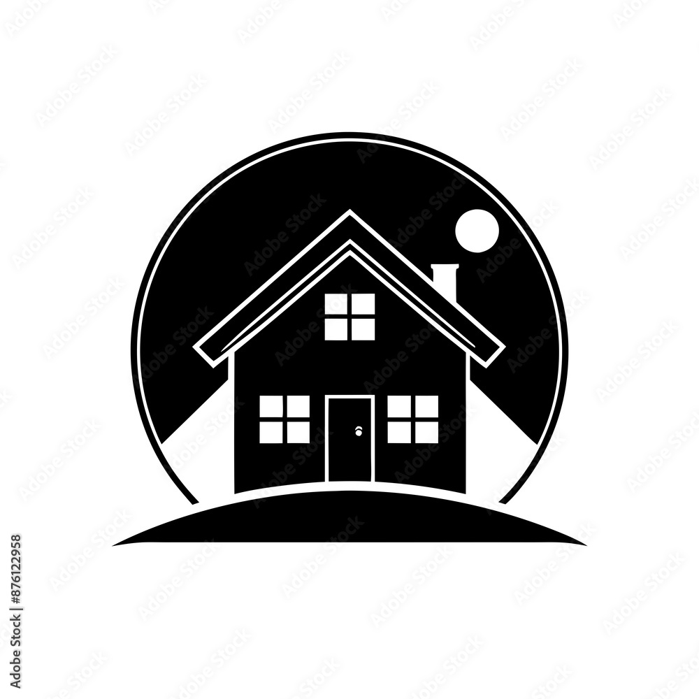 House logo vector art illustration.
House logo vector art illustration.