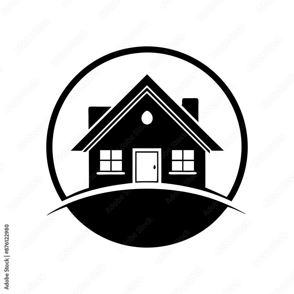 House logo vector art illustration.
House logo vector art illustration.