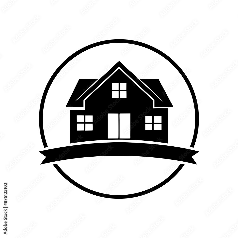 House logo vector art illustration.
House logo vector art illustration.