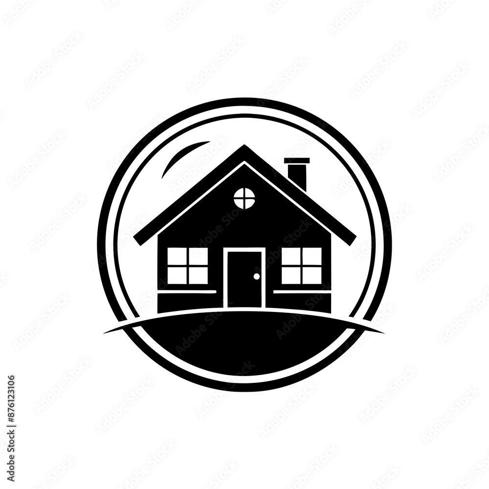 House logo vector art illustration.
House logo vector art illustration.