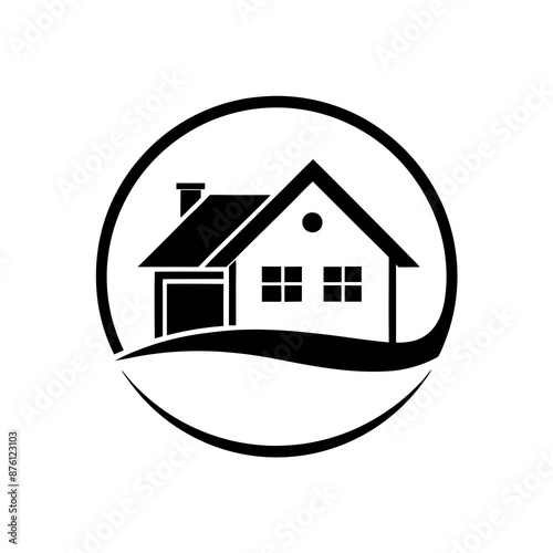 House logo vector art illustration.