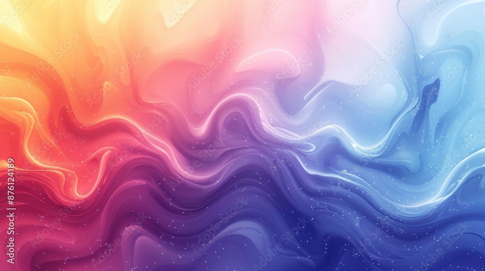 Colorful Abstract Fluid Art with Bright Gradient and Sparkles.. Colorful Abstract Fluid Art with Bright Gradient and Sparkles..