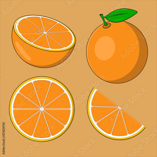 Illustration Orange fruit Animation Cartoon