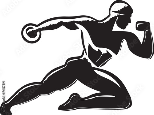 silhouette of a man, sports man