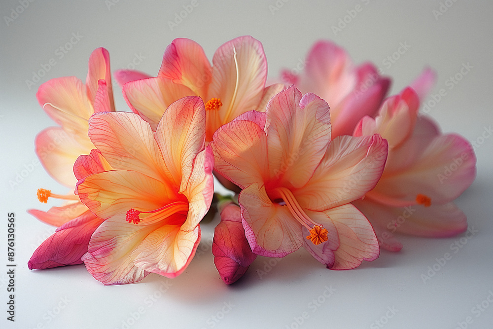 Close-Up of Yellow Hibiscus Flowers on solid Background. Detailed close-up of a yellow hibiscus flowers with vibrant petals on a solid background Close-Up of Yellow Hibiscus Flowers on solid Background. Detailed close-up of a yellow hibiscus flowers with vibrant petals on a solid background