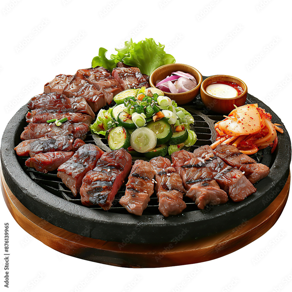 A barbecue, isolated on white or transparent background cutout.