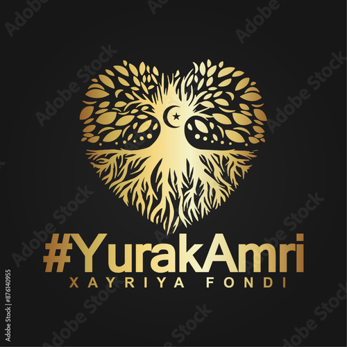 Command of the heart, charitable foundation. Vector graphics, illustration, EPS, CDR.