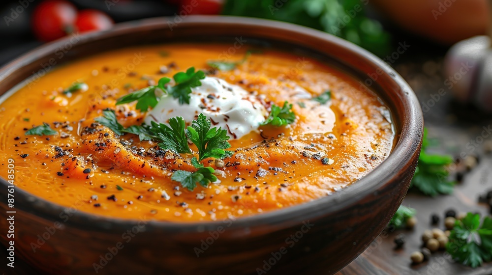 Creamy Pumpkin Soup with Parsley Creamy Pumpkin Soup with Parsley