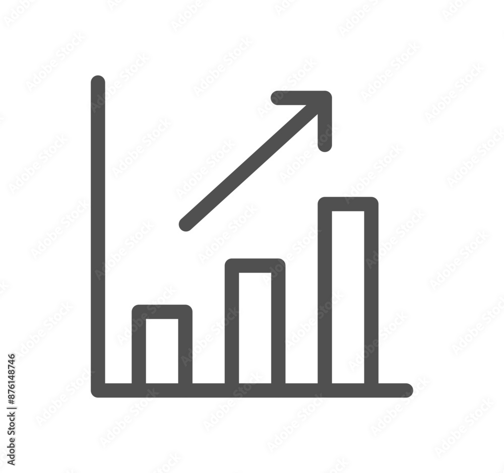 Graph icon outline and linear vector.
Graph icon outline and linear vector.