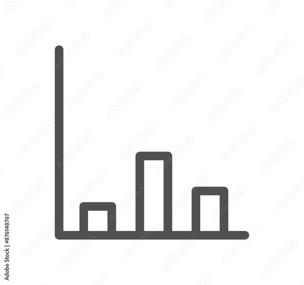 Graph icon outline and linear vector.
Graph icon outline and linear vector.