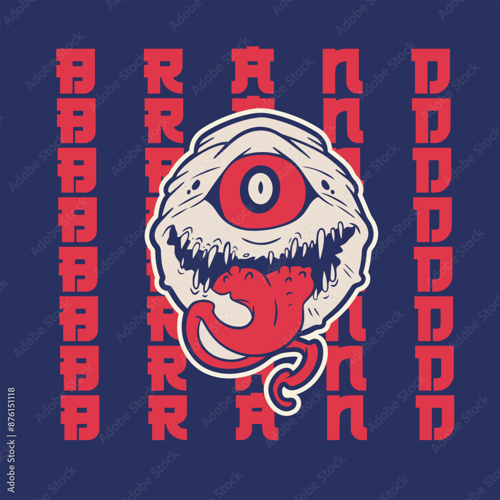 Obraz premium one-eyed monster illustration