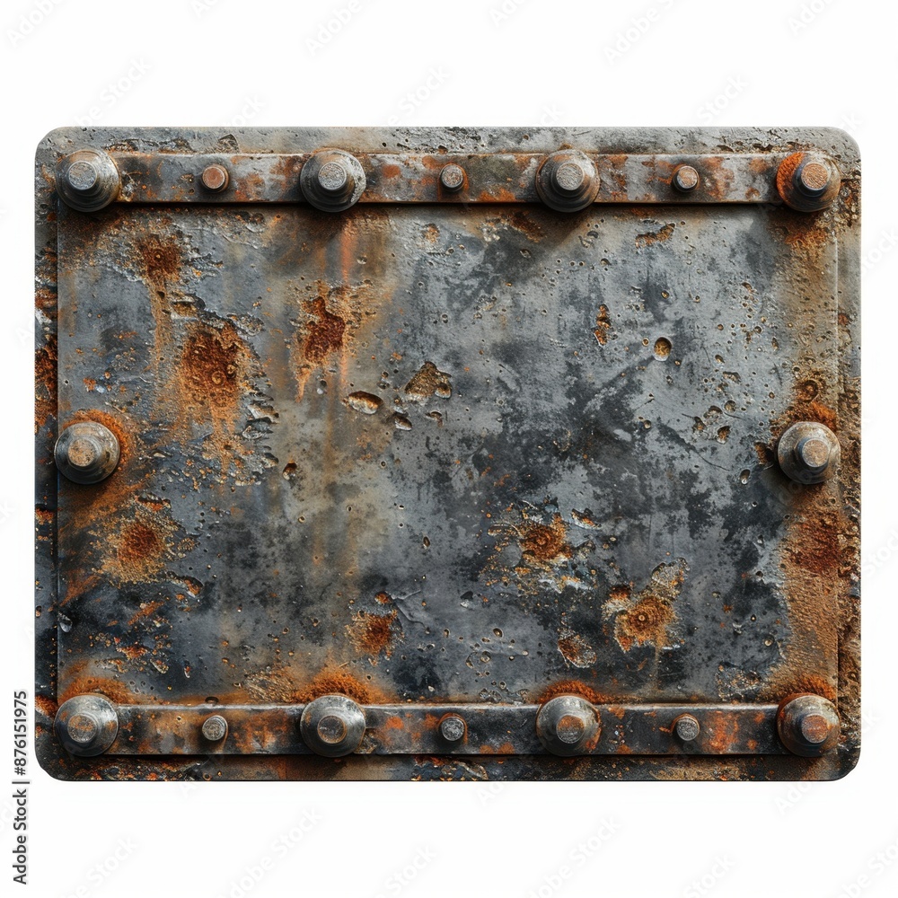 A weathered and rusty metal signboard antique A weathered and rusty metal signboard antique