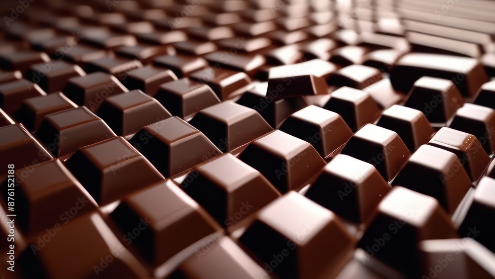 Pieces of chocolate on the table Pieces of chocolate on the table